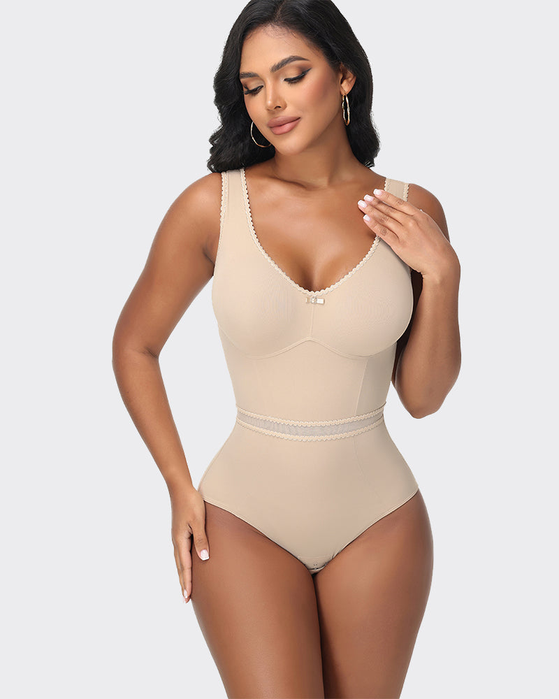 Shapshe® Lace Slimming Tummy Control Shapewear Bodysuit