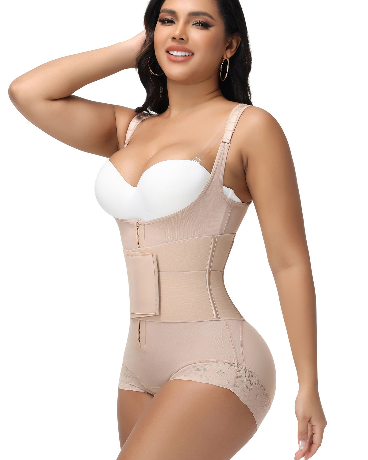 Shapshe® Fajas Open Bust Double Layer Waist Trainer Body Shaper