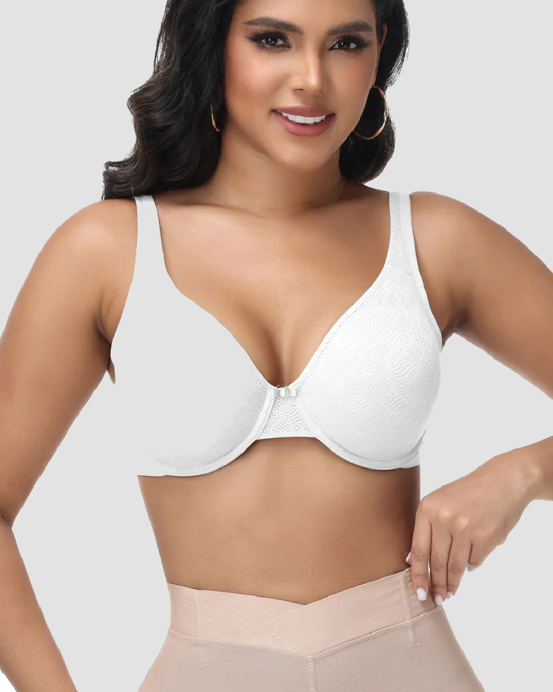 Shapshe® Full Coverage Underwire Non Padded Lace Bra