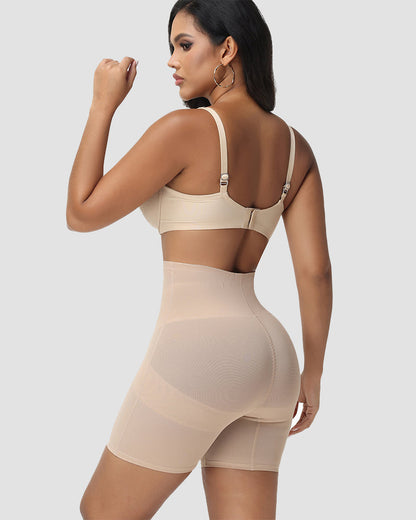 Shapshe® High Waist Mesh Cross Tummy Control Shaping Shorts