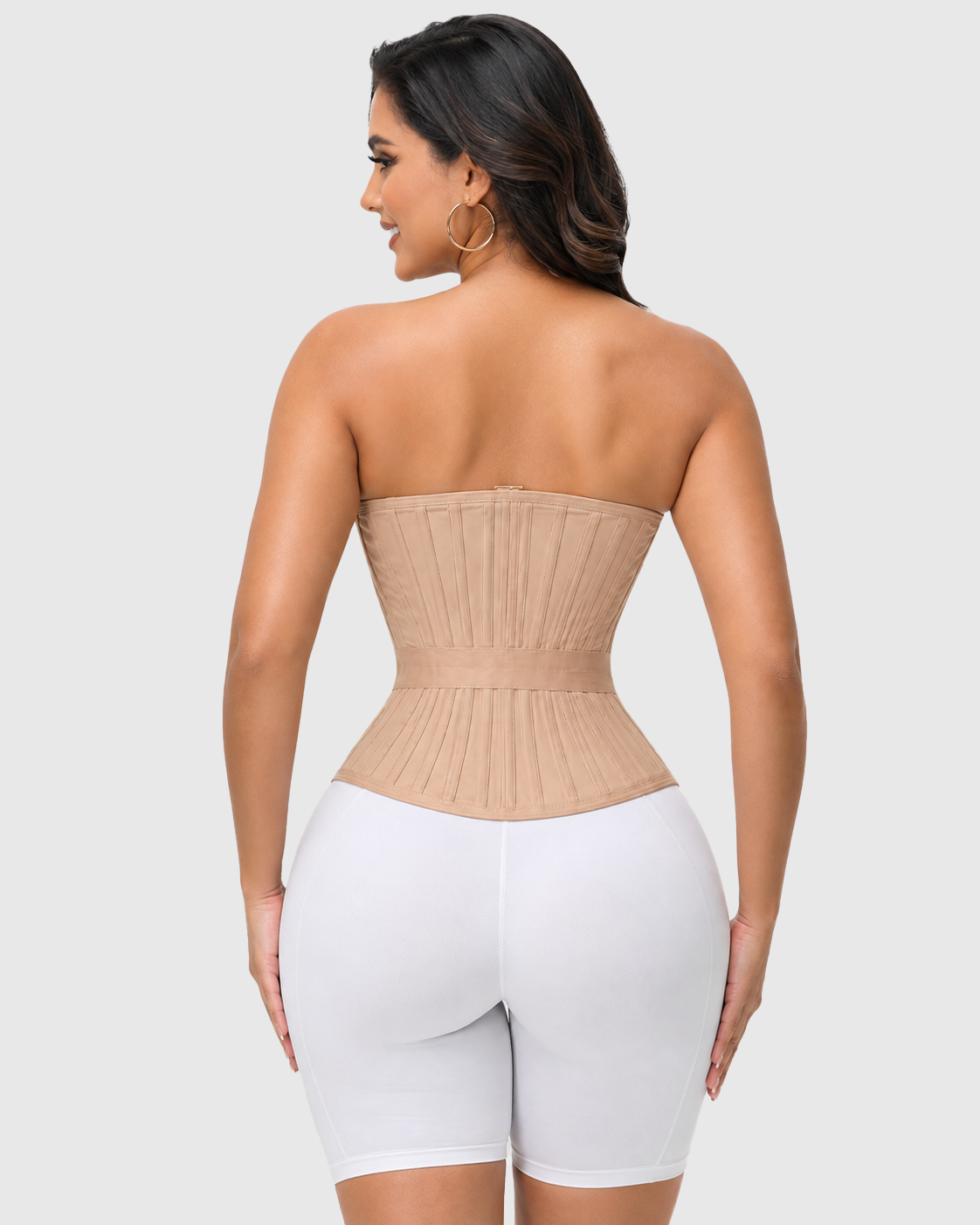 Fajas Colombianas Boned Corset Waist Trainer With Elastic Band