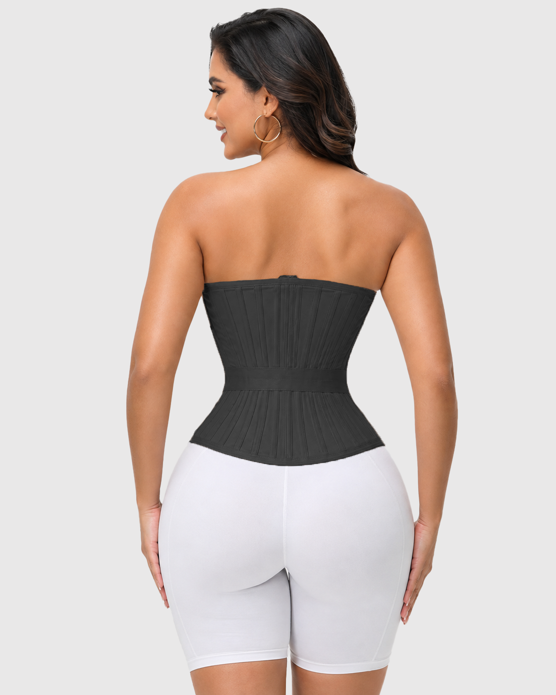 Fajas Colombianas Boned Corset Waist Trainer With Elastic Band