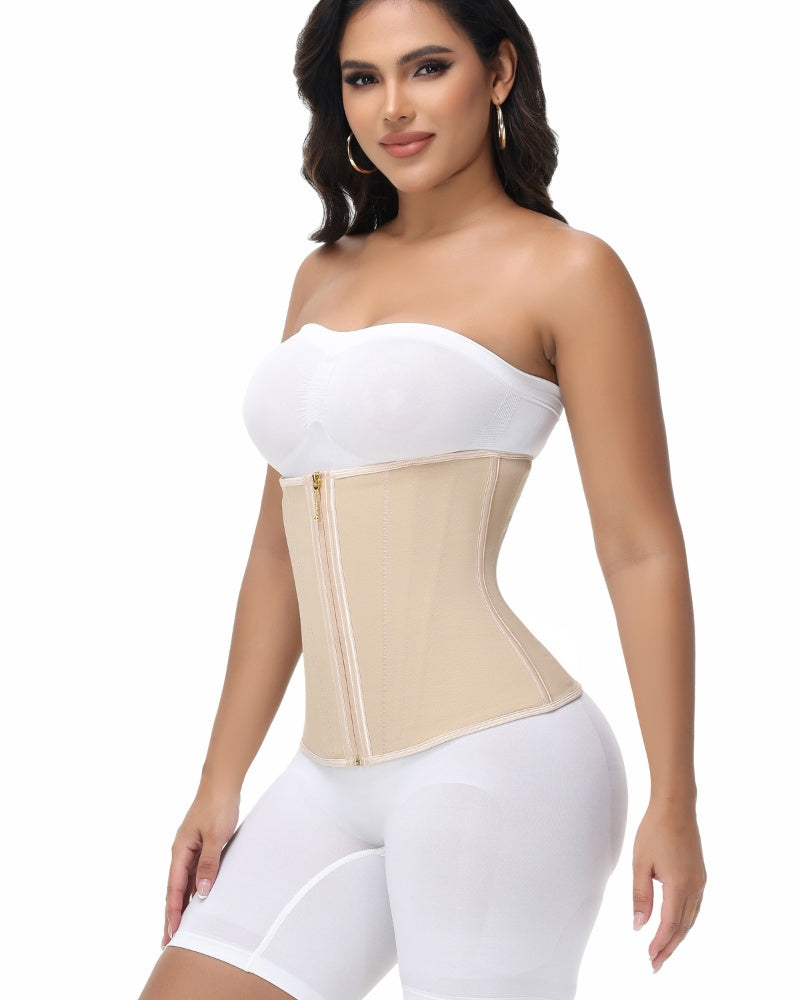 Zip & Breasted Waist Trainer Tummy Control Corset