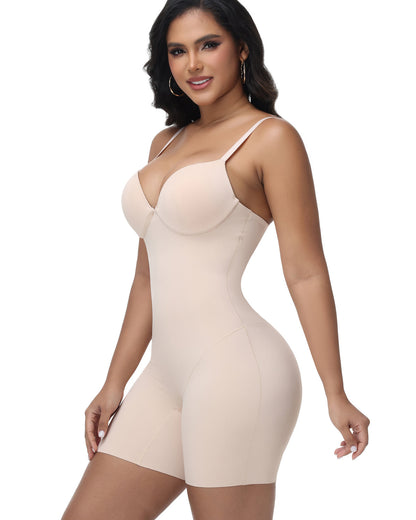 Shapshe® Seamless Tummy Control Shapewear Bodysuit with Built-In Bra
