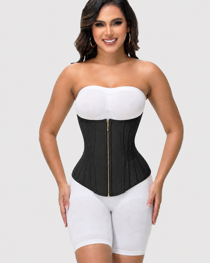 Fajas Colombianas Boned Corset Waist Trainer With Elastic Band