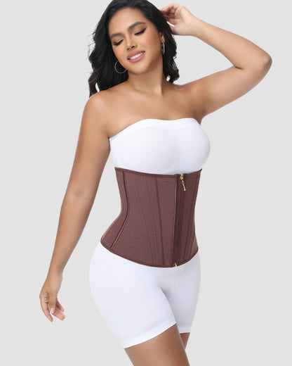 Zip & Breasted Waist Trainer Tummy Control Corset