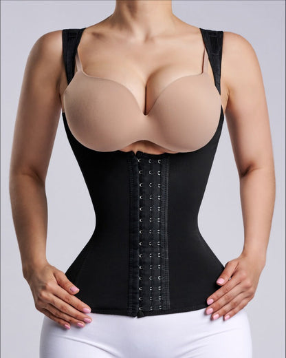 Hourglass Vest Tummy Control Waist Trainer Corset With Hook and Eye