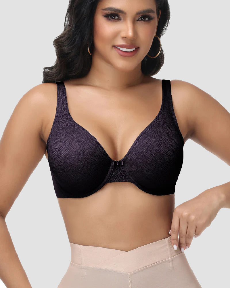 Shapshe® Full Coverage Underwire Non Padded Lace Bra