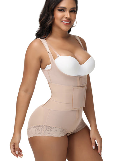 Shapshe® Fajas Open Bust Double Layer Waist Trainer Body Shaper