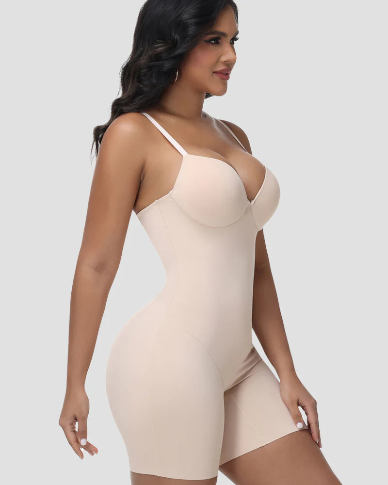 Shapshe® Seamless Tummy Control Shapewear Bodysuit with Built-In Bra