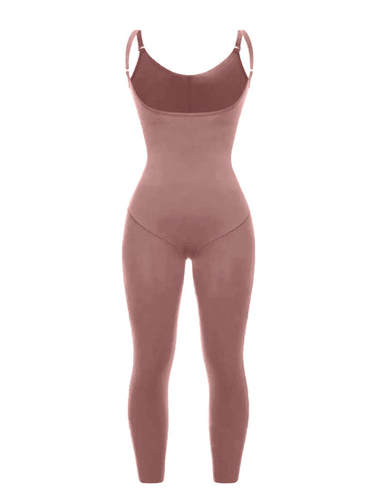 Seamless Slimming Open Bust Full Body Shapewear Jumpsuit Bodyshaper
