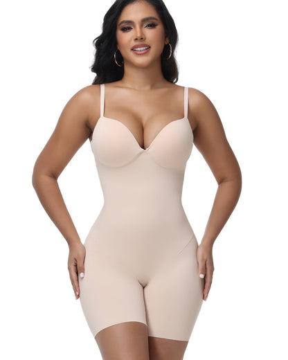 Shapshe® Seamless Tummy Control Shapewear Bodysuit with Built-In Bra