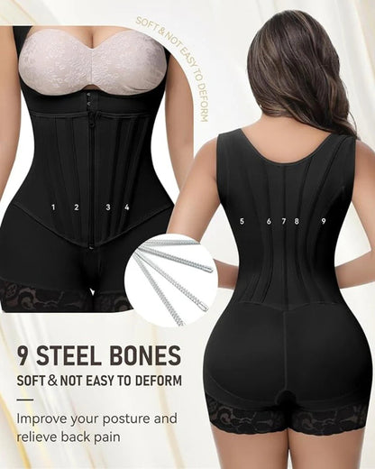 Shapshe® 9 Steel Bone Fajas Tummy Control Shapewear