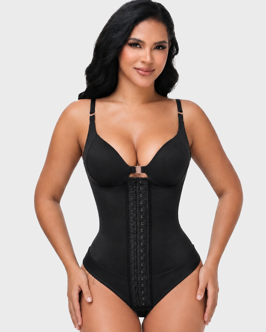 Fajas Colombianas Hourglass Steel Boned Thong Bodysuit Shapewear